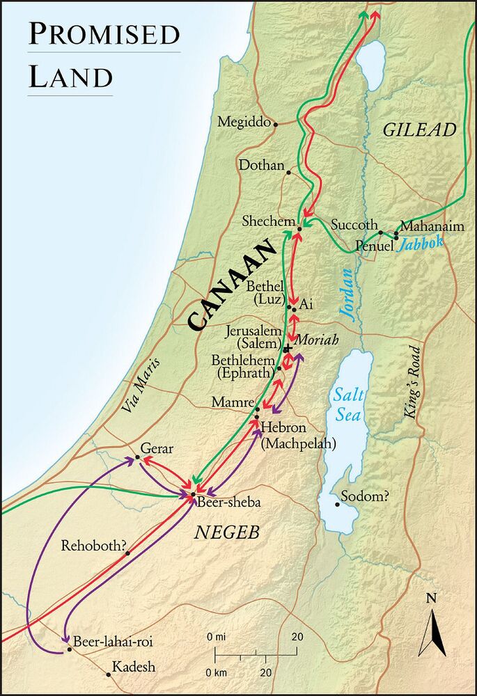 Ancient Canaan map 