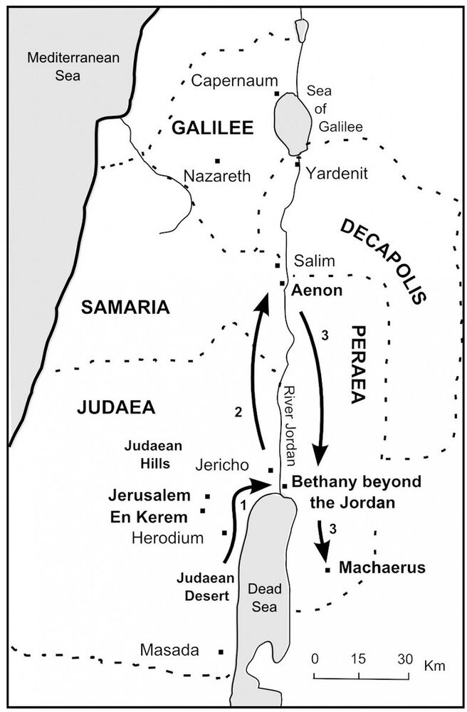 map with several cities, dots, and arrows