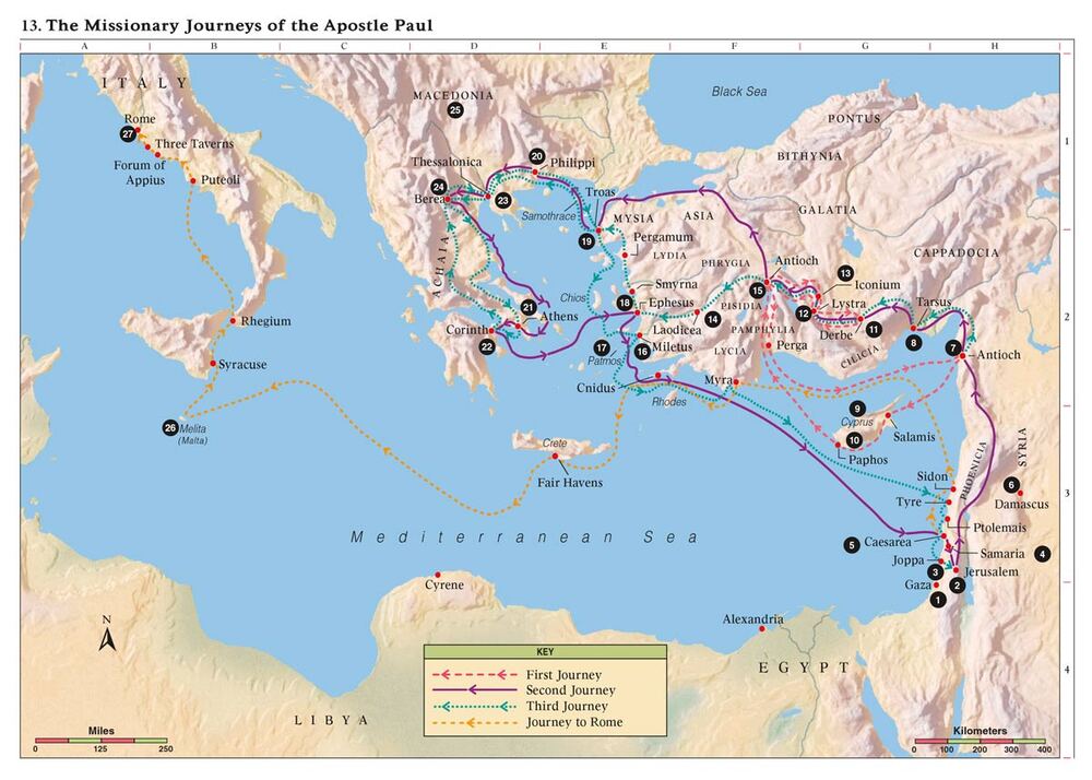 Missionary Journeys of the Apostle Paul