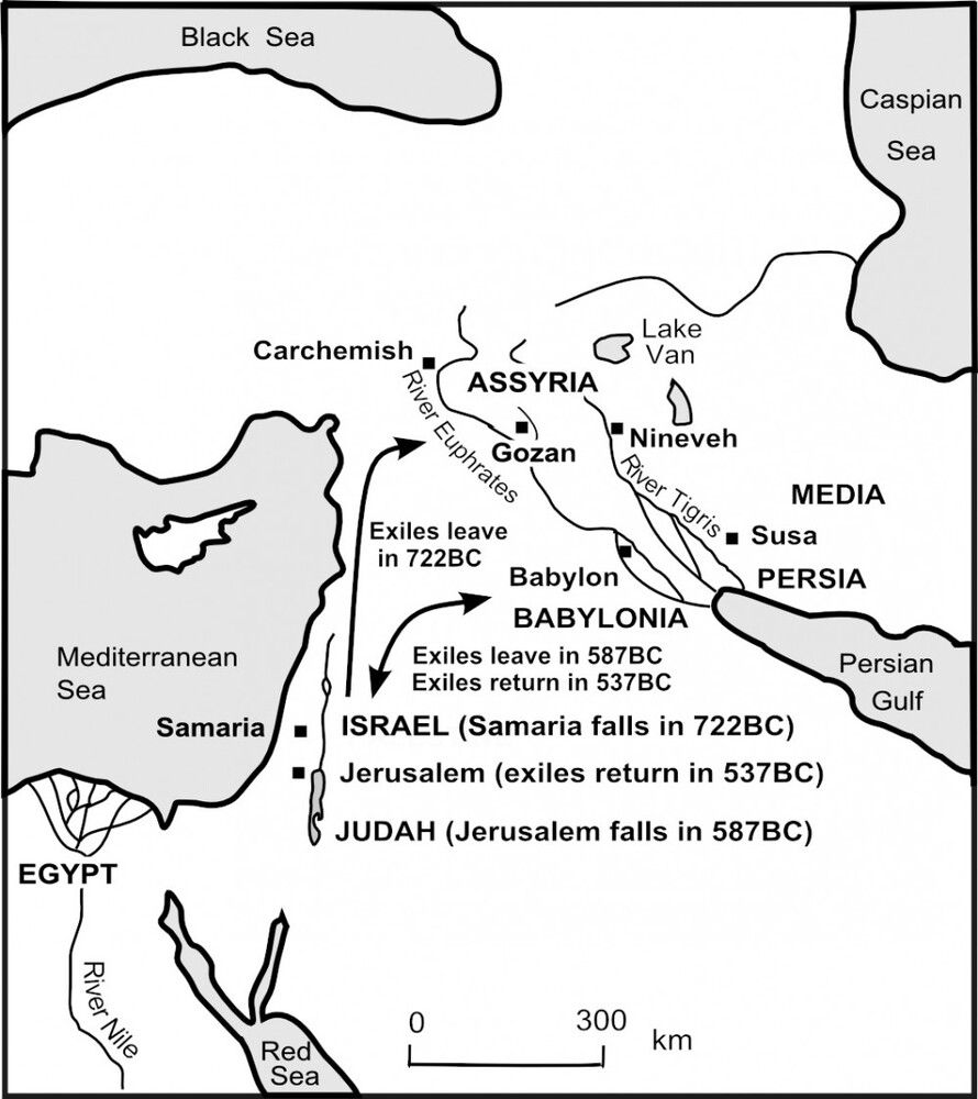 A map from biblical times of Babylonia. 