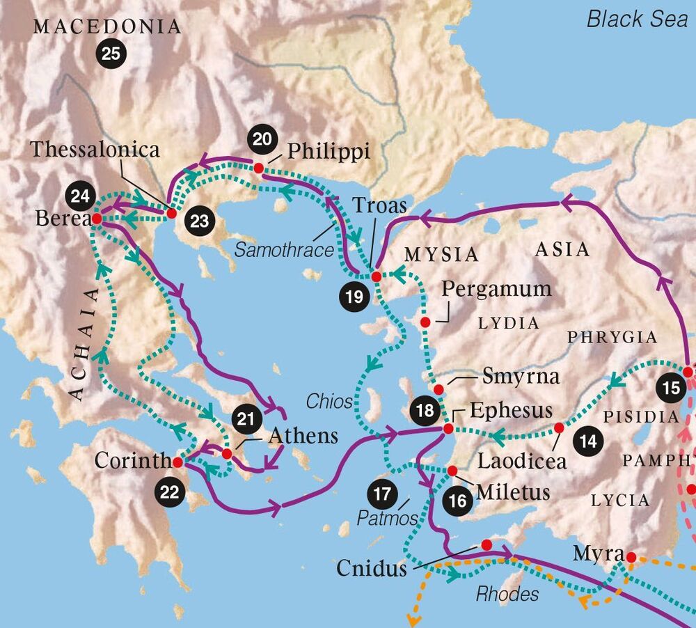 Thessalonica and Philippi Map
